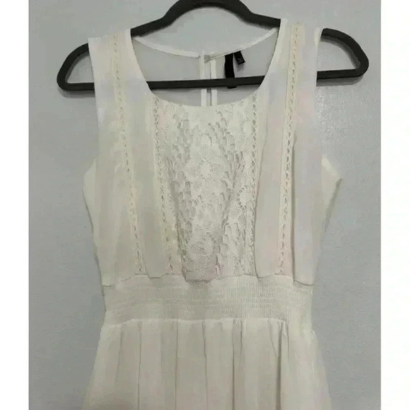 White Lace Summer Tank Midi Dress‎ size Small - Picture 2 of 4